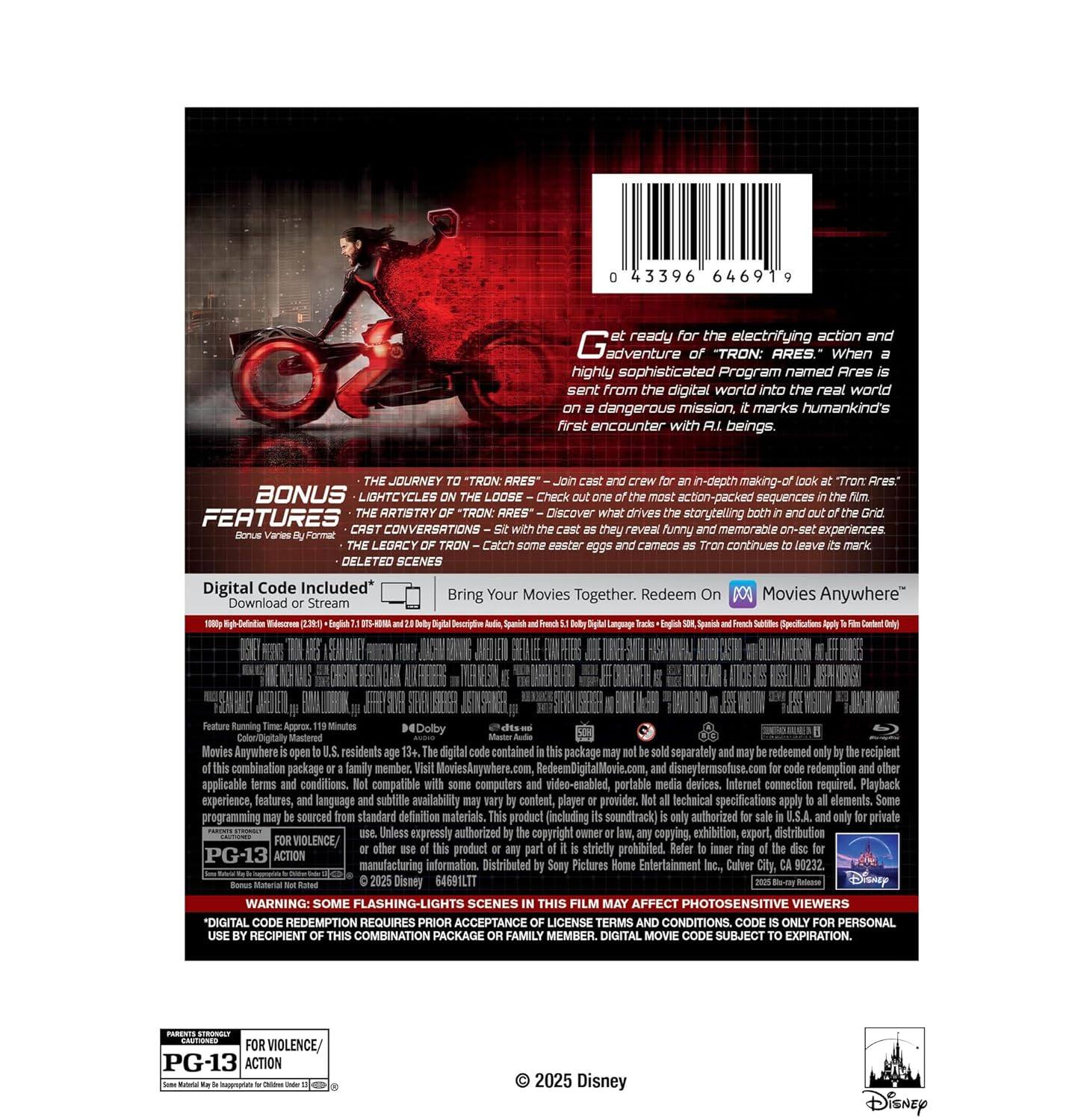 Alt View 1. Tron: Ares   - BLU-RAY.