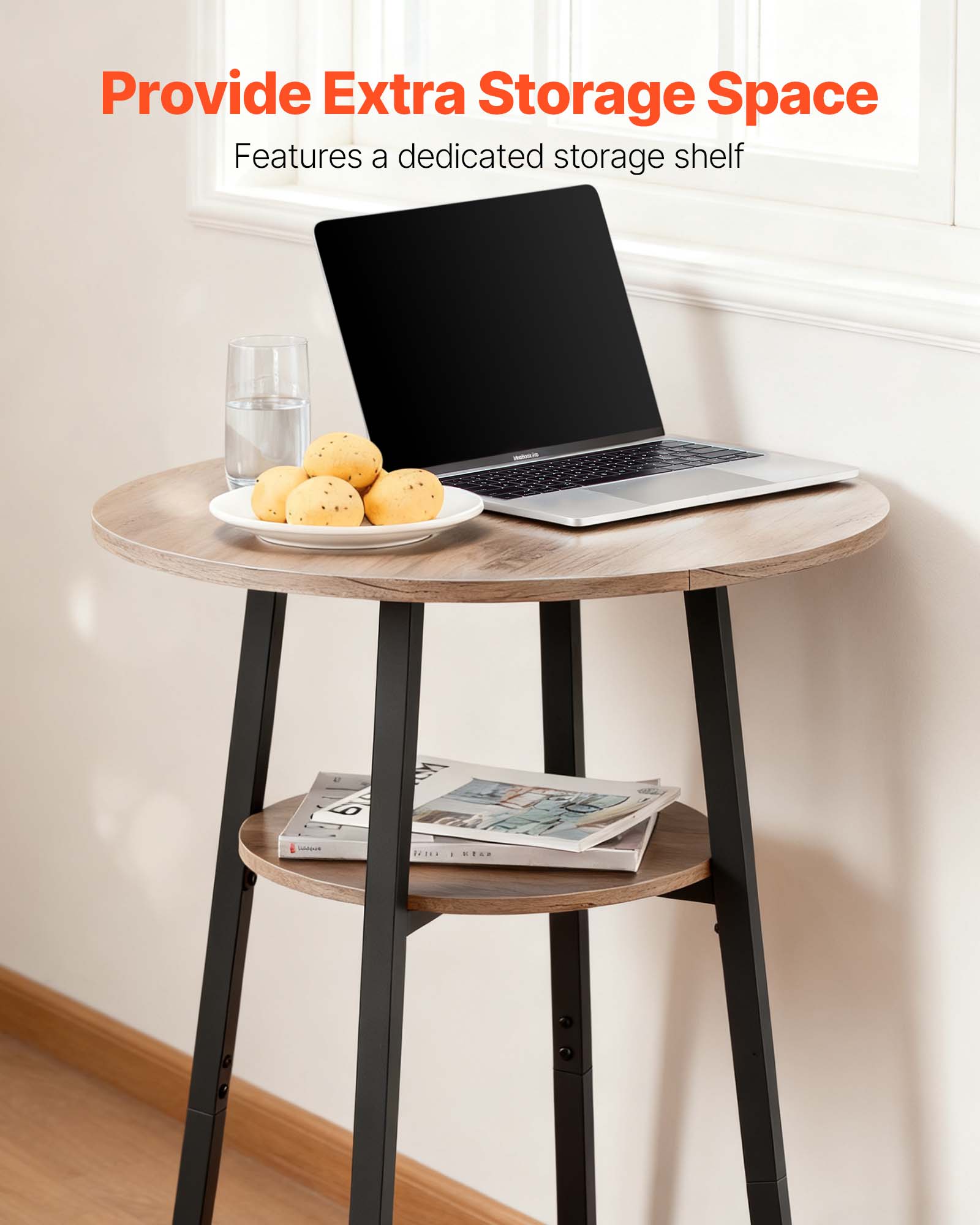 Provide Extra Storage Space  
Features a dedicated storage shelf