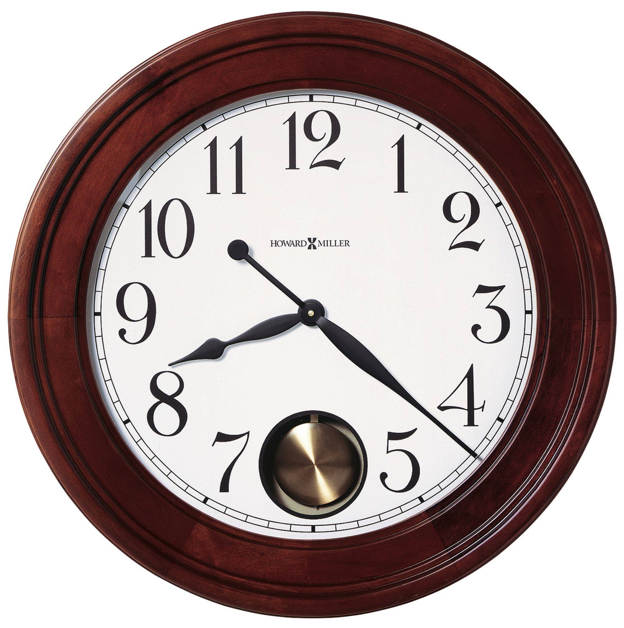 Howard Miller - 625314 Griffith Wall Clock 625314 Windsor Cherry - Off-White