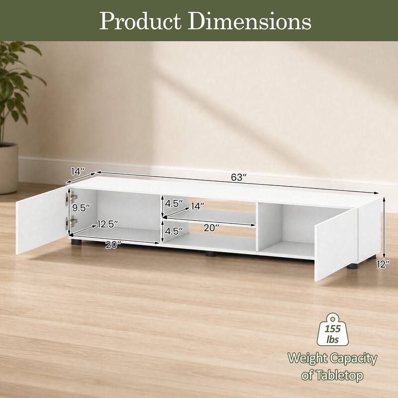 Product Dimensions

14"  
63"  
9.5" 12.5" 20"  
4.5" 14" 4.5" 20"  
12"  

155 lbs Weight Capacity of Tabletop