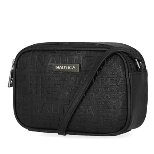 DORLUKFU - Women's Candid Camera Adjustable Crossbody Bag - Embossed (Black)