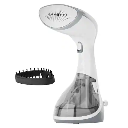 Front. WHALL - WHALL Compact Handheld Steamer with Brush, Fast Heat Up Steam Ironing, Dry Ironing, 1200W - White.