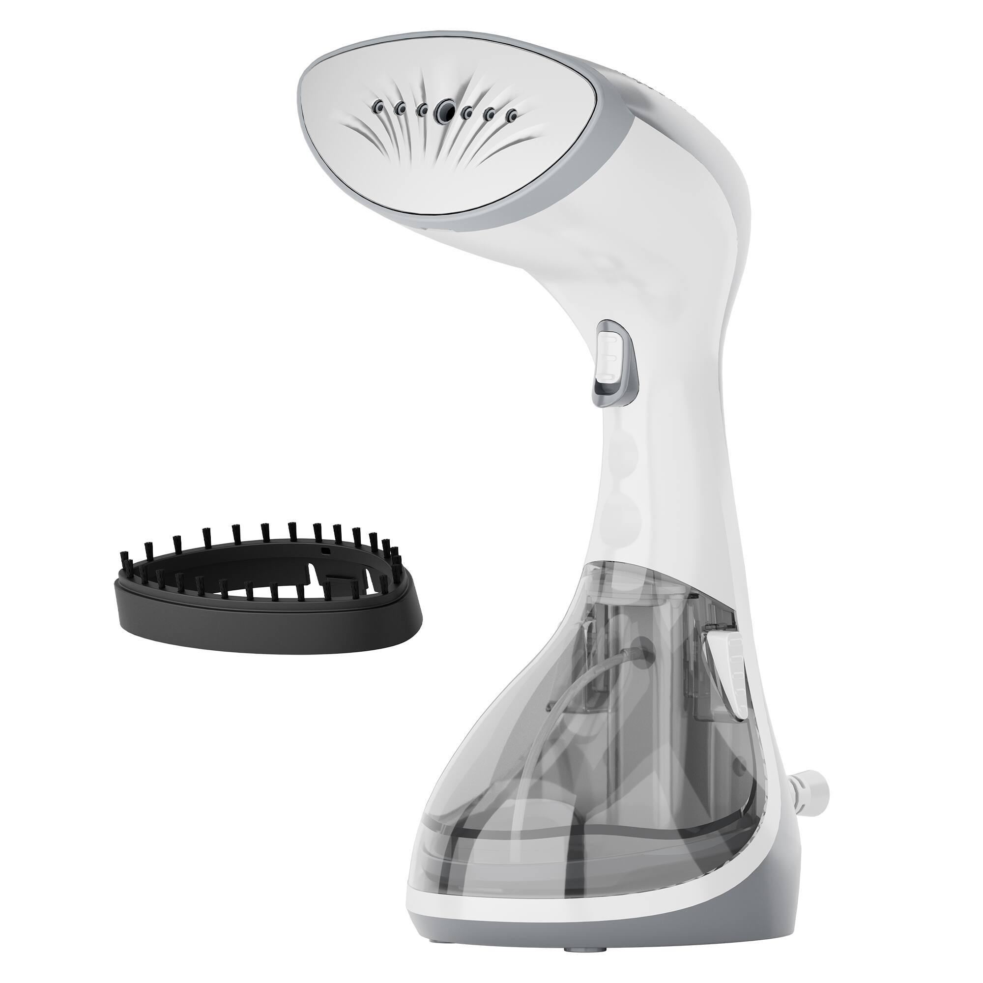 WHALL - Compact Handheld Steamer with Brush, Fast Heat Up Steam Ironing, Dry Ironing, 1200W - White