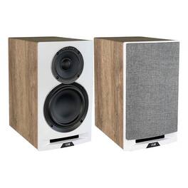 ELAC - UBR62 6.5 Inch Bookshelf Speakers - Pair (Walnut/Black) - Oak