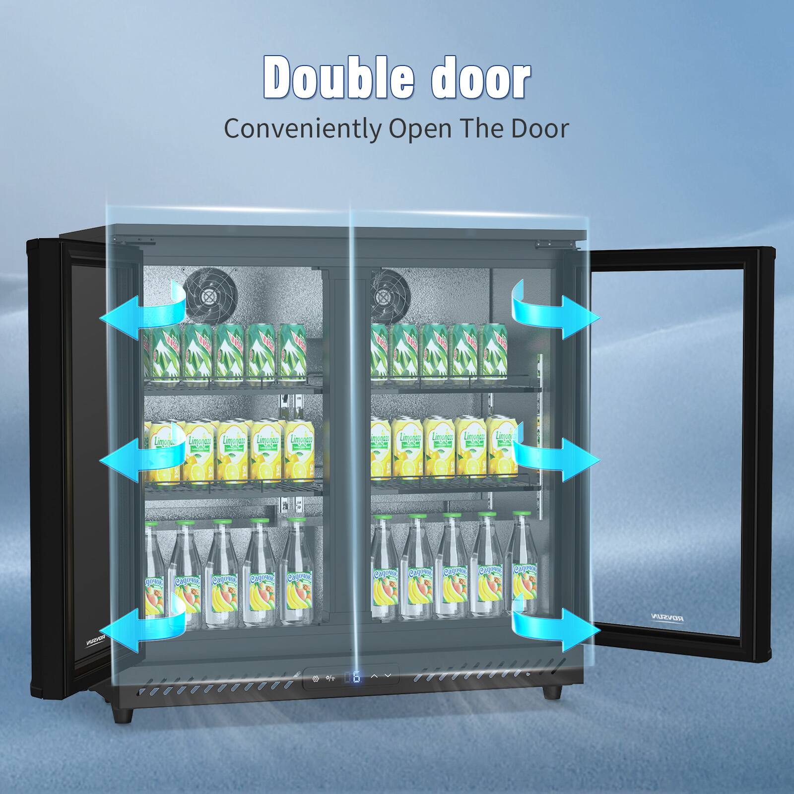 Double door  
Conveniently Open The Door