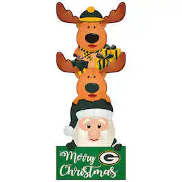 Fan Creations - Green Bay Packers 31'' Santa Stack Leaner - Multicolor