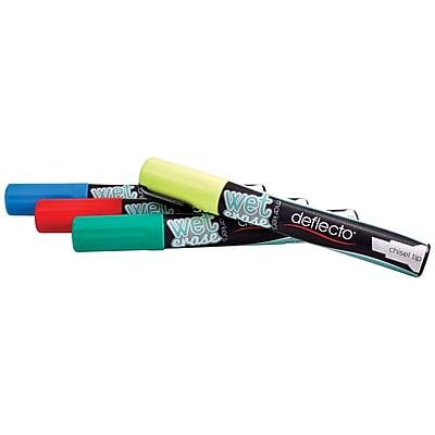 Wet erase markers, Deflecto, chisel tip