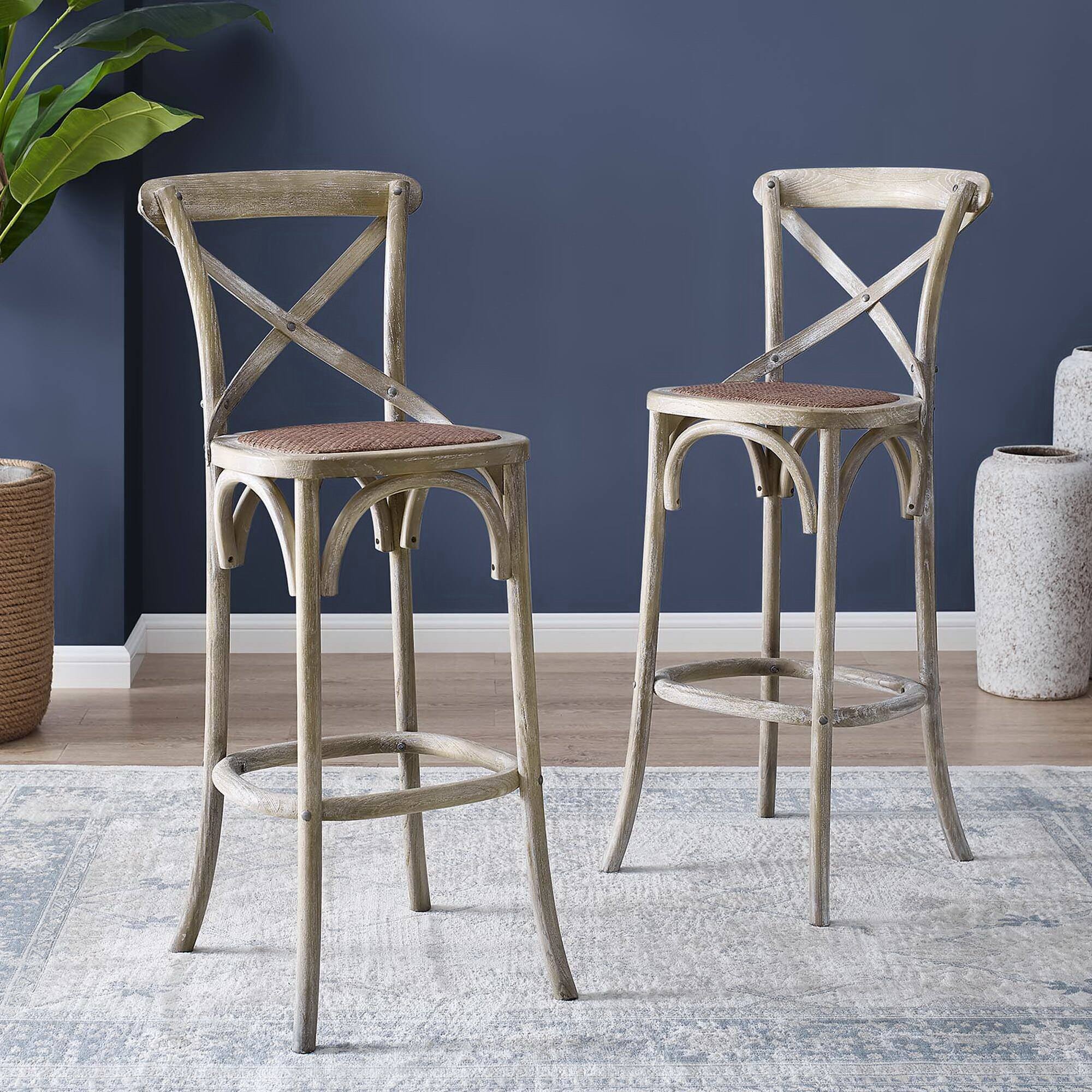 Alt View 4. Modway - Gear Bar Stool - Gray.