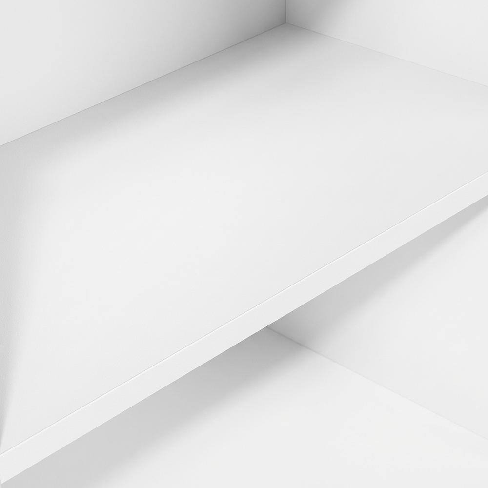 Alt View 1. FurniFact - Wooden Bookcase with Open Shelving for Home or Office Storage - White.