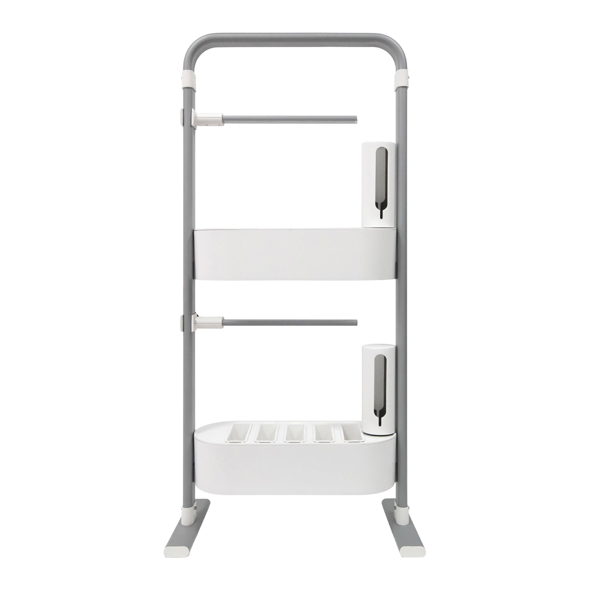 Front. Pure Garden - Indoor Hydroponics Growing System Kit with 40 Growing Pods 2-Tier Gardening System with LED Plant Light with Auto Timer - Silver.