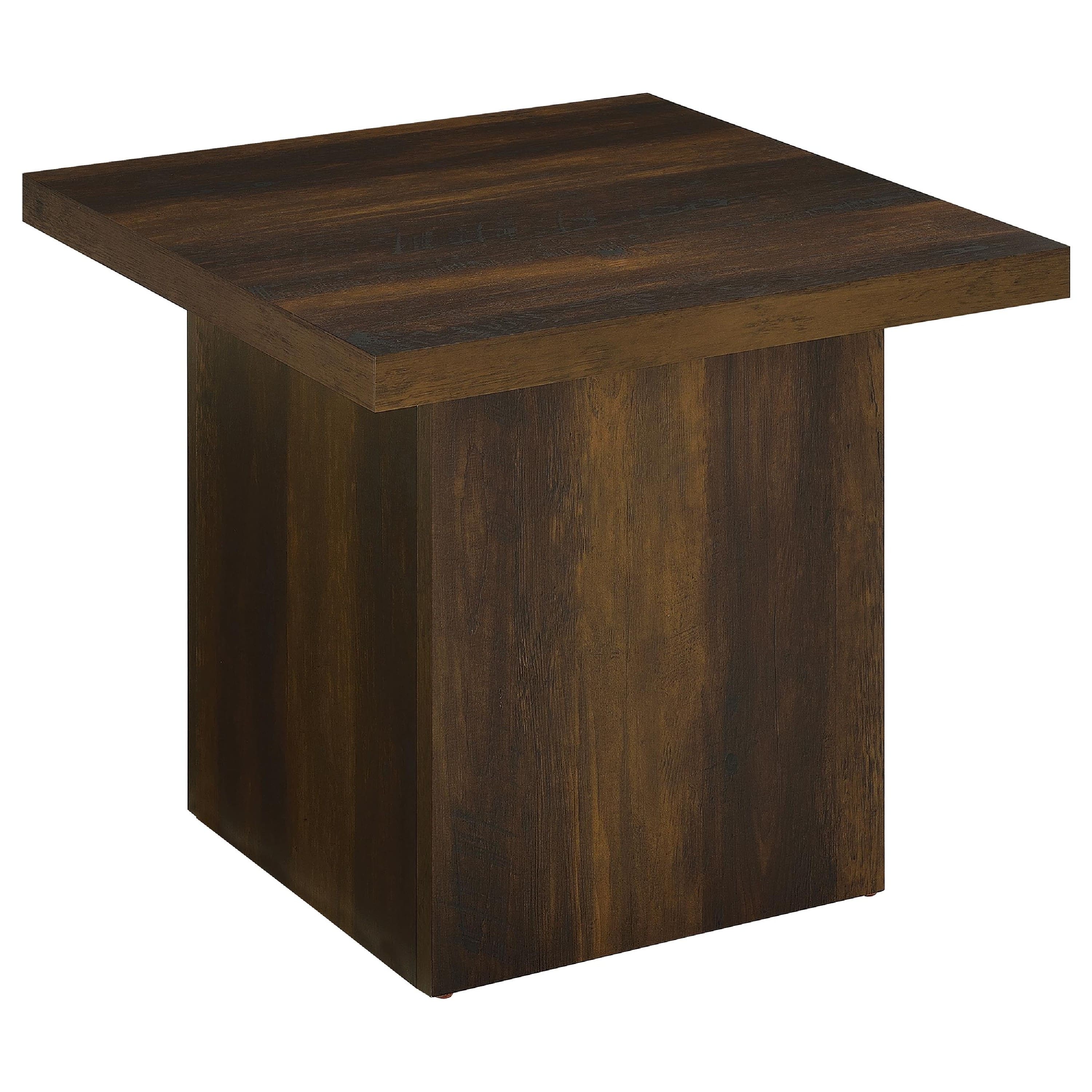 Manhattan Lane - Darla Square Side-End Table, Block Style Base, Wood 24 Inch - Dark Pine Brown price history on PriceWatchPro