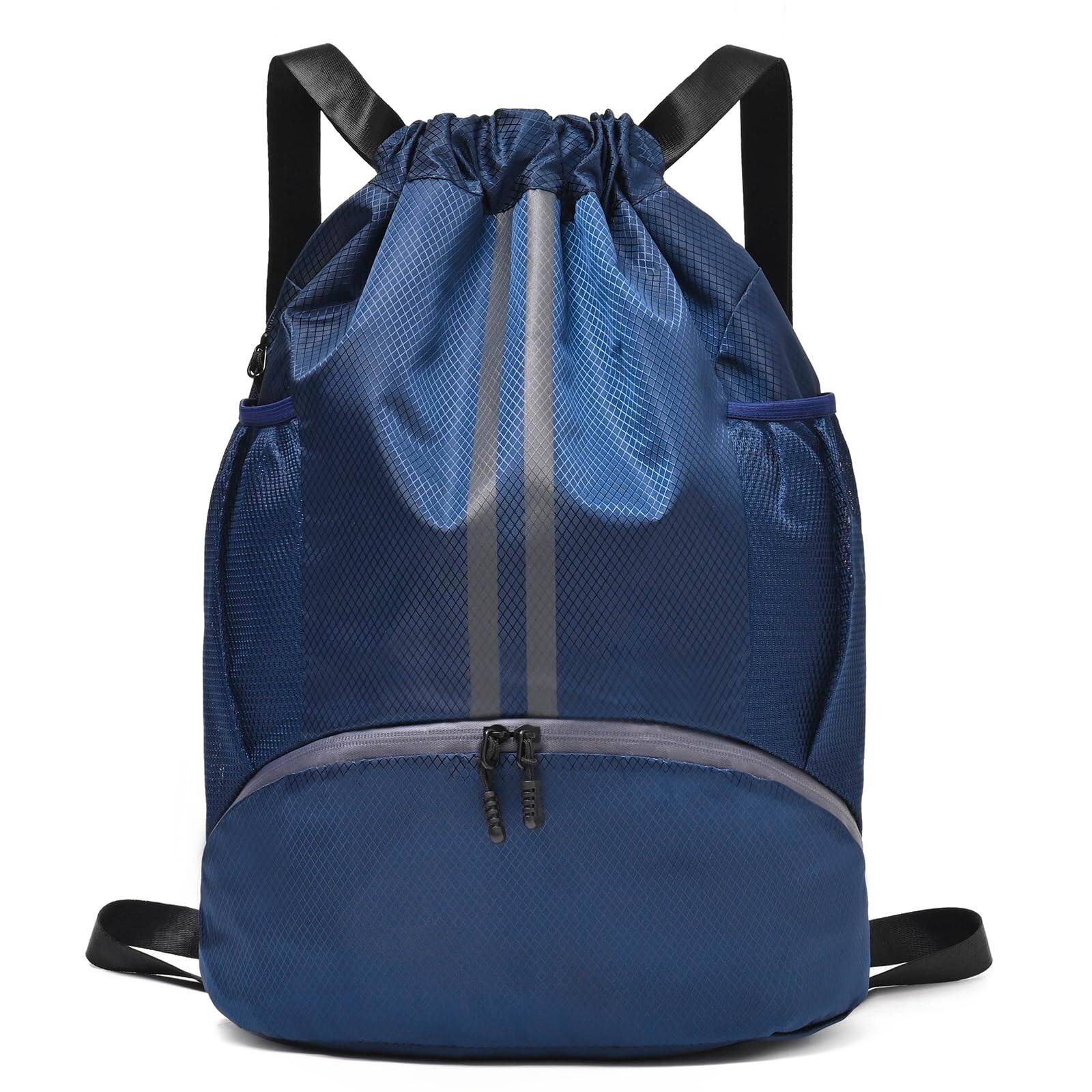 Pacoar Cade Black Drawstring Gym Bag For Men Waterproof Backpack Women ...