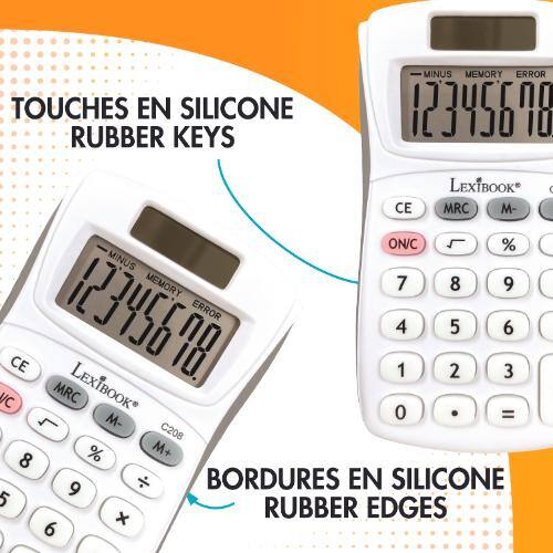 TOUCHES EN SILICONE  
RUBBER KEYS

BORDURES EN SILICONE  
RUBBER EDGES

LEXIBOOK  
C208