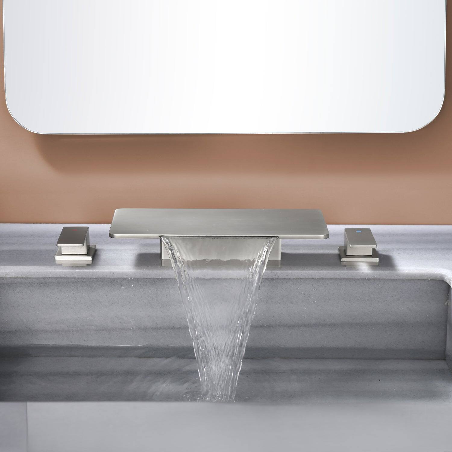Alt View 4. Boyel Living - Brushed Faucet SUS304 Waterfall Spout cUPC Quick Connect Temporary Shelf - Brushed Nickel.
