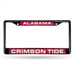 Rico Industries - Alabama Crimson Tide Black Metal License Plate Frame Holder - Multi