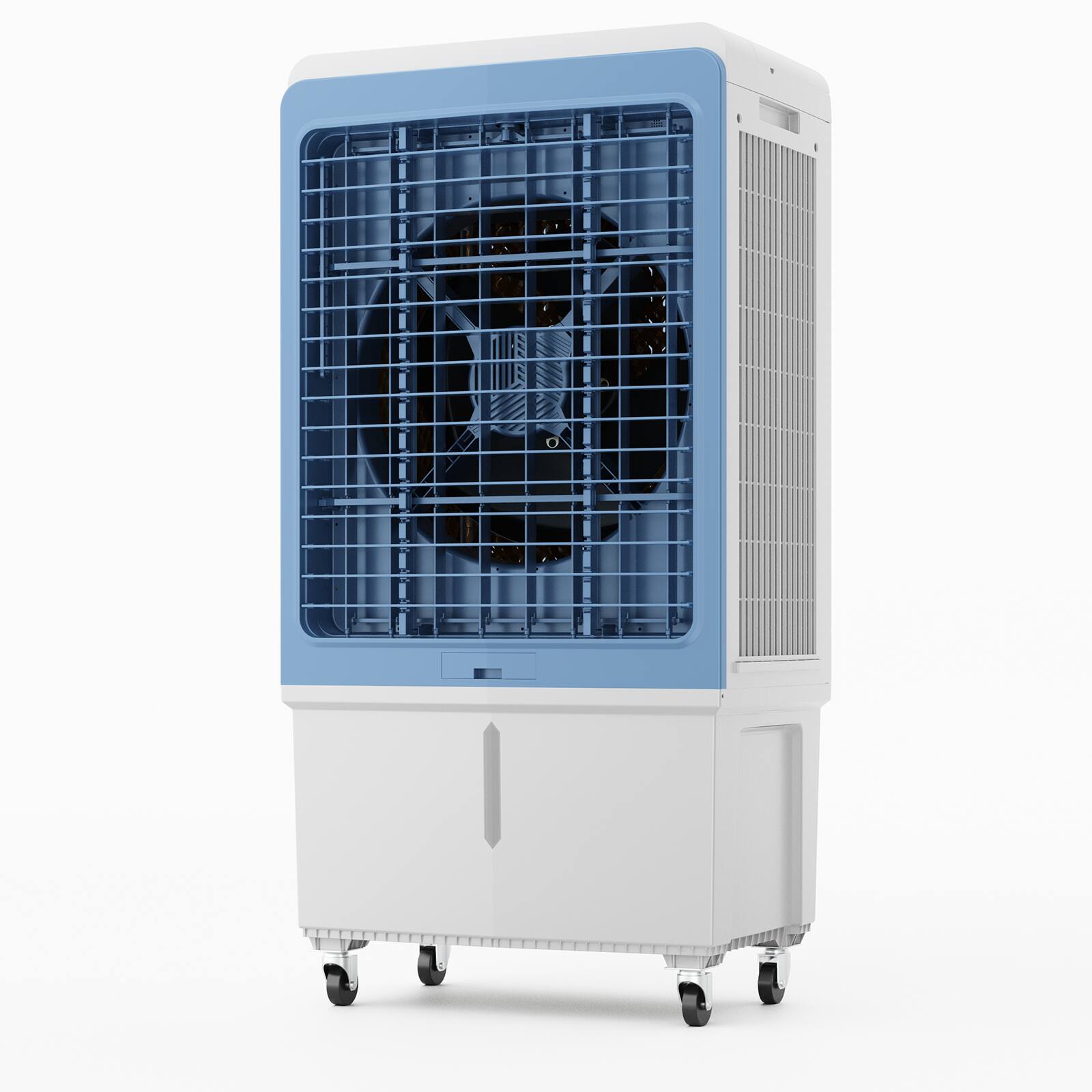 Alt View 5. VEVOR - Evaporative Air Cooler, 4129 CFM with 12.7 Gallon Water Tank Swamp Cooler, Portable Cooling Fan with Remote Control - White + Blue.