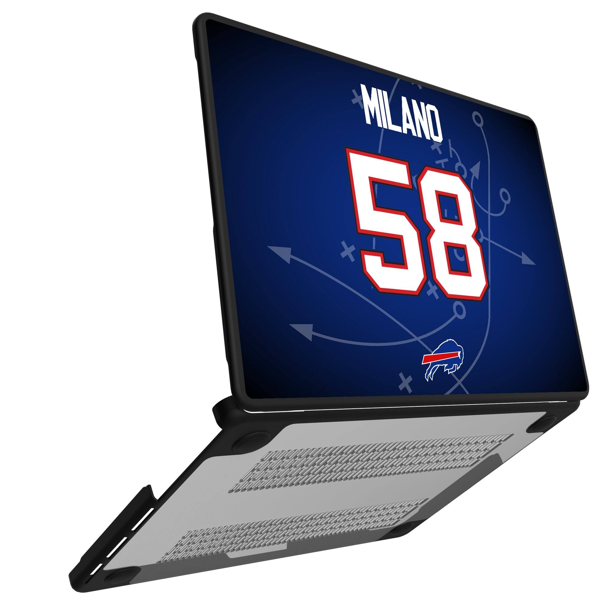Alt View 1. Keyscaper - Matt Milano Buffalo Bills MacBook Case - Pro 16 in - Multicolor.