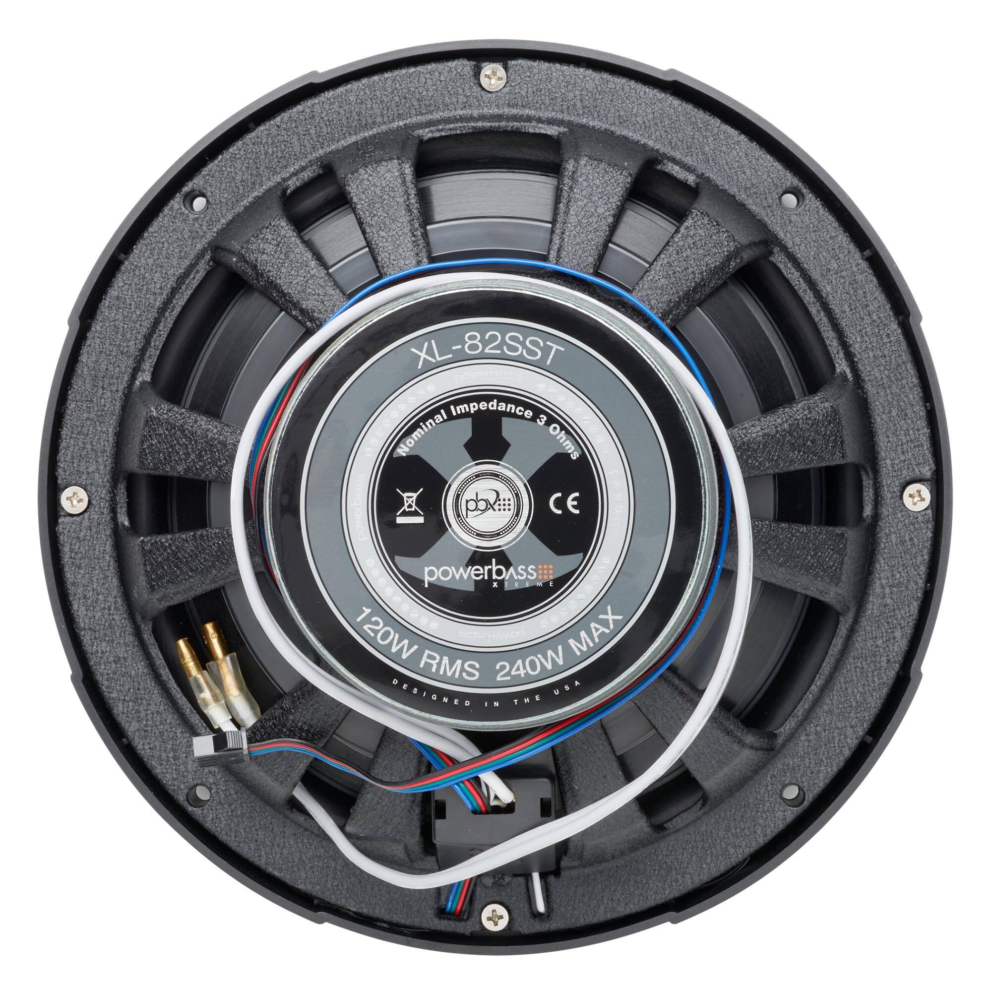 XL-82SST  
Nominal Impedance 3 Ohms  
CE  
powerbass  
120W RMS  
240W MAX  
DESIGNED IN THE USA