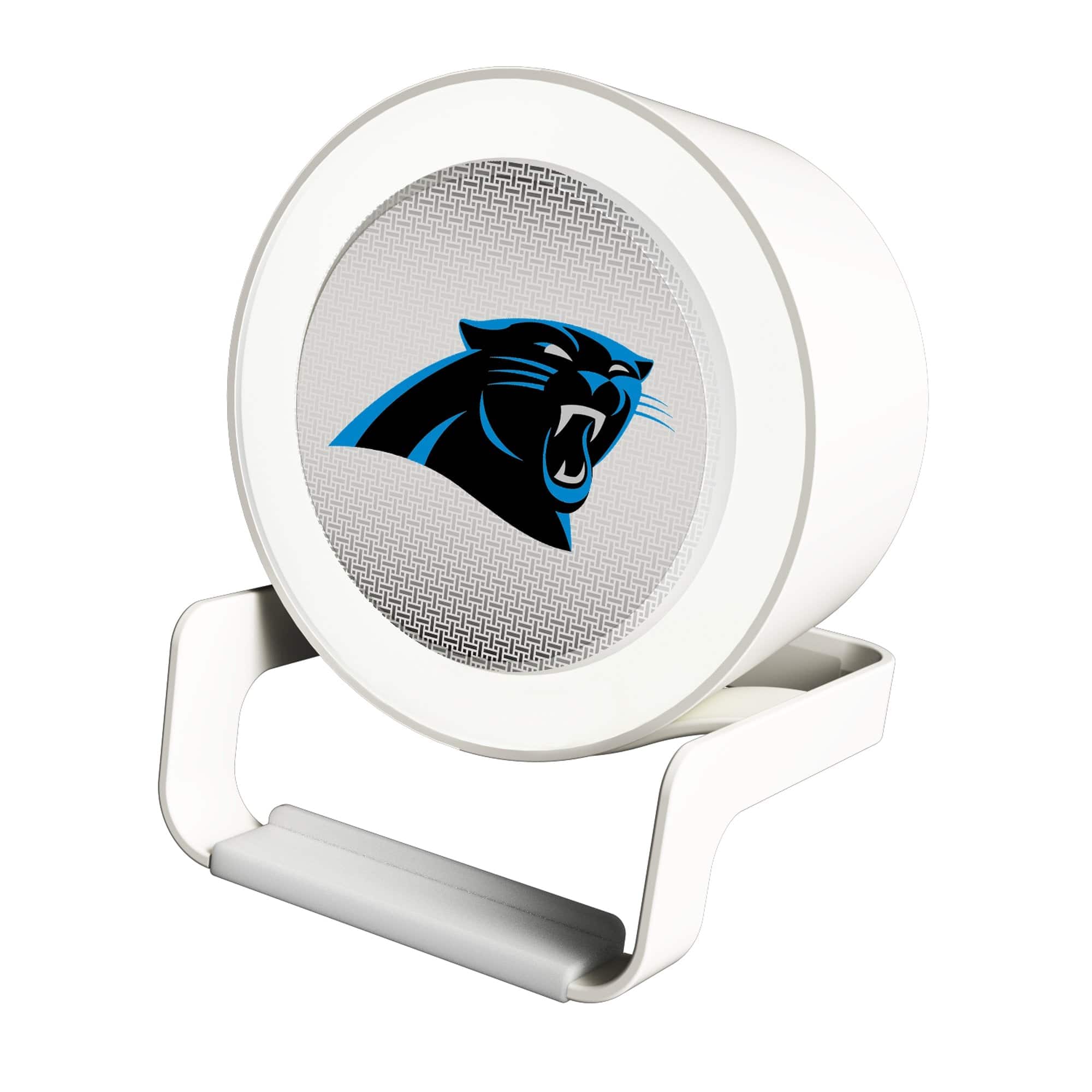 Keyscaper - Carolina Panthers Linen Print Nightlight Charger & Bluetooth Speaker - White