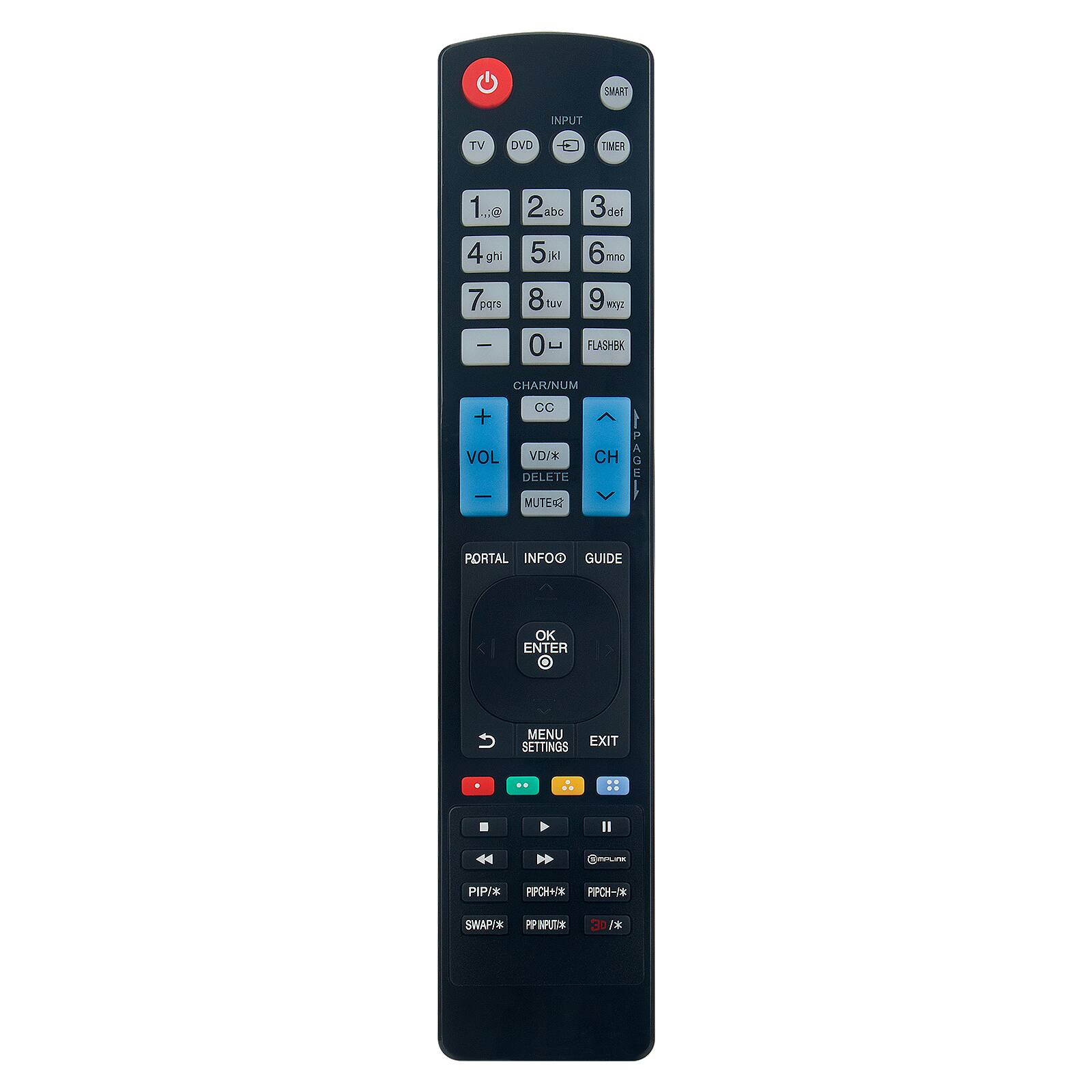 SMART INPUT TV DVD - TIMER 1.0 2abc 3def 4ghi 5jkl 6mno 7pqrs 8tuv 9wxyz 0 FLASHBK CHAR/NUM CC + VOL | DELETE VD/* CH IPAOEL MUTES2 PORTAL INFOO GUIDE OK ENTER MENU EXIT SETTINGS I Cenne PIP/A PPOH PPCH- SWAP/ PP INPUTIN CO