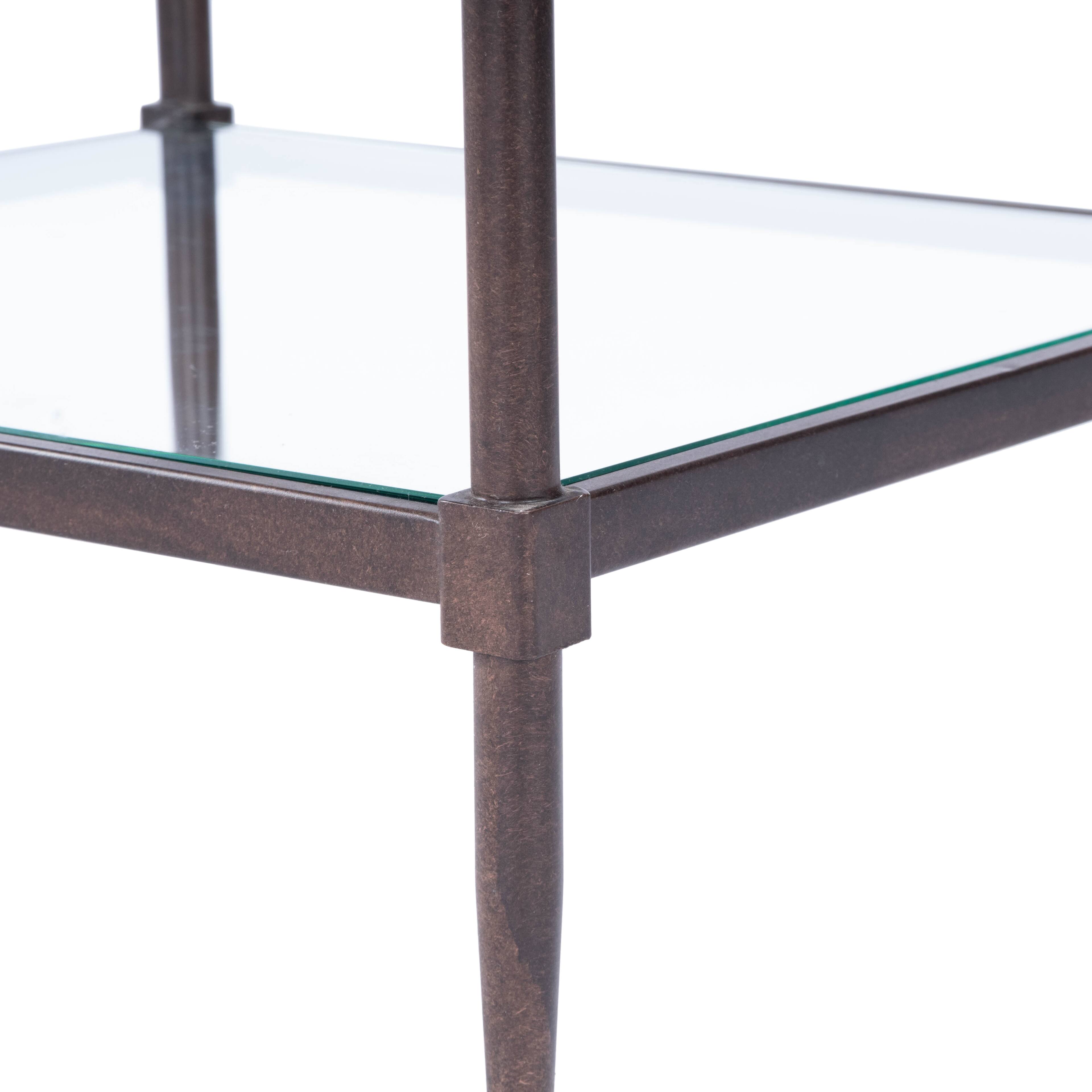 Alt View 6. Butler Specialty - Peninsula Metal & Glass Side Table - Bronze.