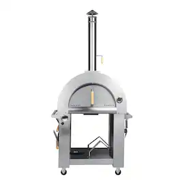 Koolmore - 32 in. Outdoor Gas and Wood Fired Pizza Oven in Stainless-Steel (KM-OKS-DFPO) - Stainless Steel