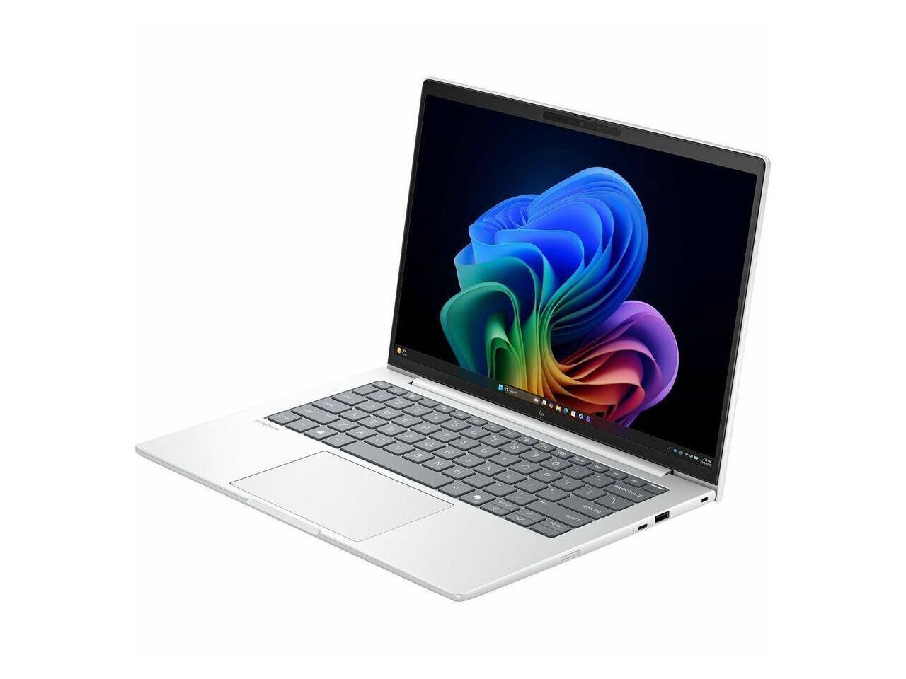 Alt View 3. HP - HP EliteBook 8 G2i 14" Copilot+ PC Notebook - WUXGA - Intel Core Ultra 7 Series 3 355 - 16 GB - 512 GB SSD - English - Glacier Silver Aluminum.