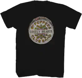 PopMarket - The Beatles - Beatles - Sgt. Pepper's Drum T-Shirt - Large Black 2061206605 - APPAREL - Multicolor
