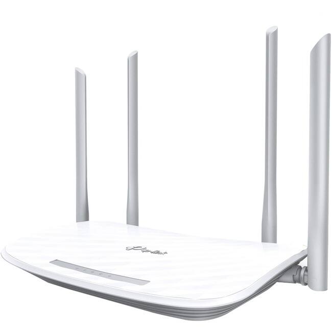Front. TP-Link - TP-Link Archer A54 WiFi 5 Ethernet Wireless Router White - Dual Band - 2.40 GHz ISM Band - 5 GHz UNII Band - Gigabit - Unknown.