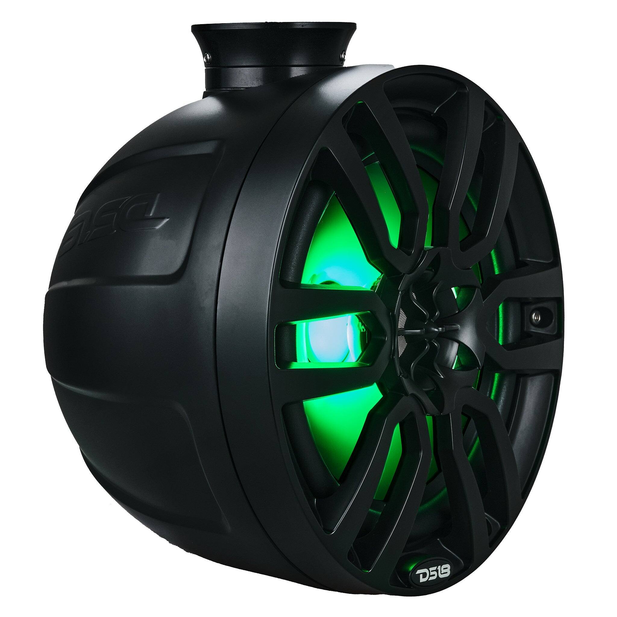 Alt View 8. DS18 Audio - NXL-PS 8" Loudspeaker with RGB LED Lights and Grille (Pair), 125W RMS 4-Ohm - White.