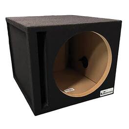 King Boxes - S12v S12v 12-in. Single-speaker Ported Carpeted Enclosure - Black