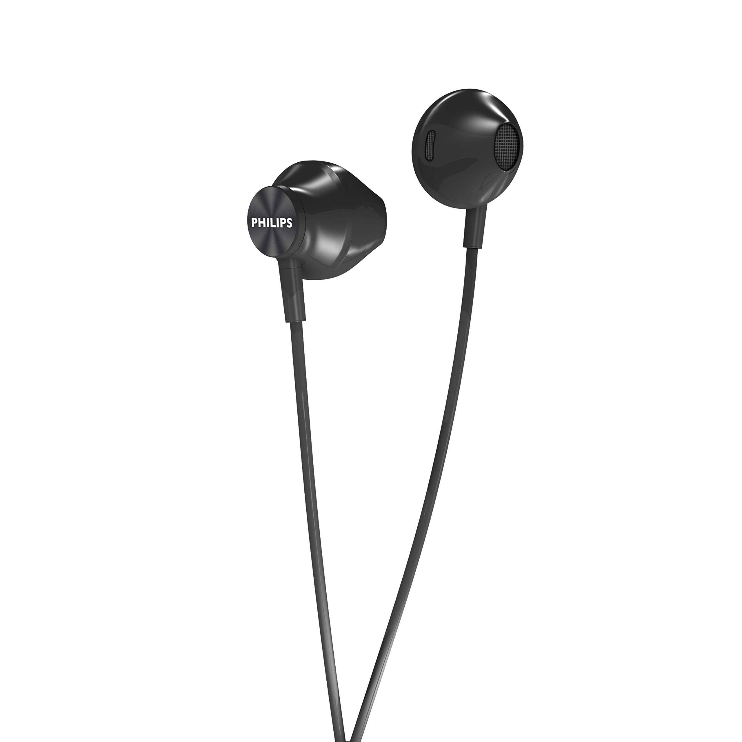 Alt View 1. Philips - Wired Earbuds In Ear Headphones, 14.2Mm Drivers, Bass Clear Sound, Comfort Fit - Black.