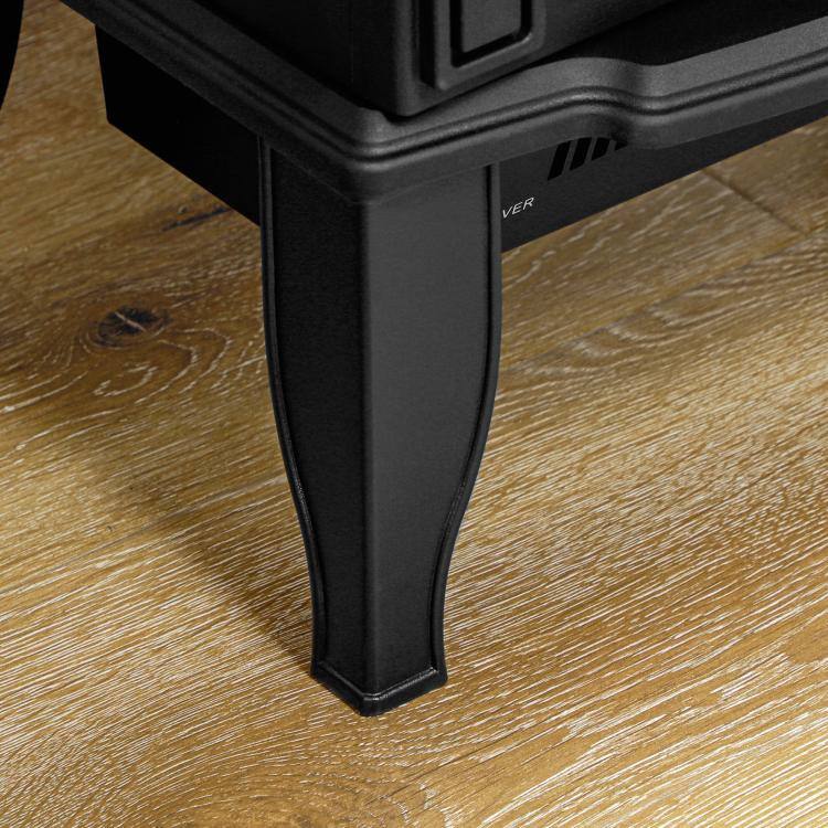Alt View 9. PULUZ - Electric Fireplace Heater, Freestanding Fireplace Stove with Realistic Flame Effect Overheat Protection 725W/1450W - Black.