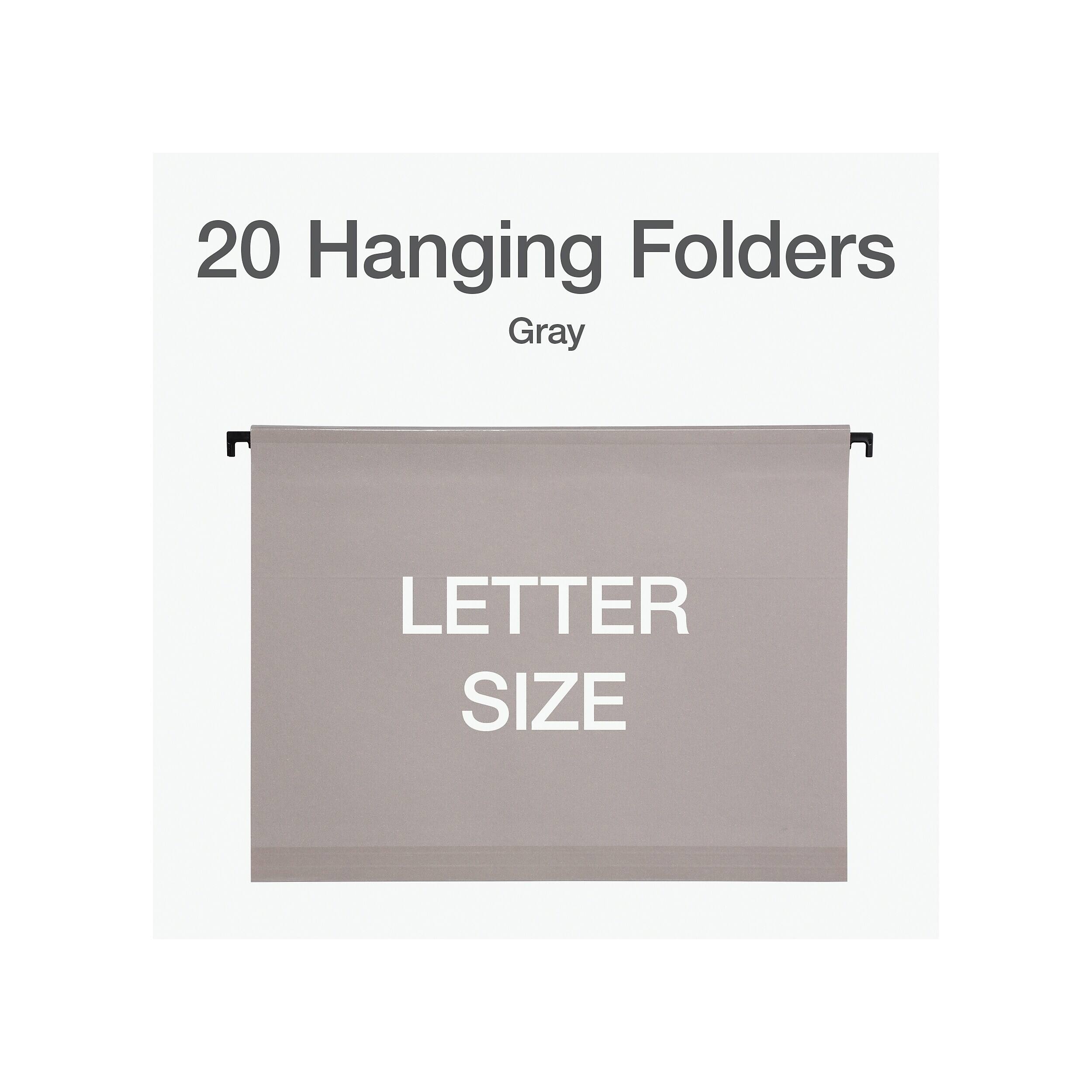 20 Hanging Folders Gray  
LETTER SIZE