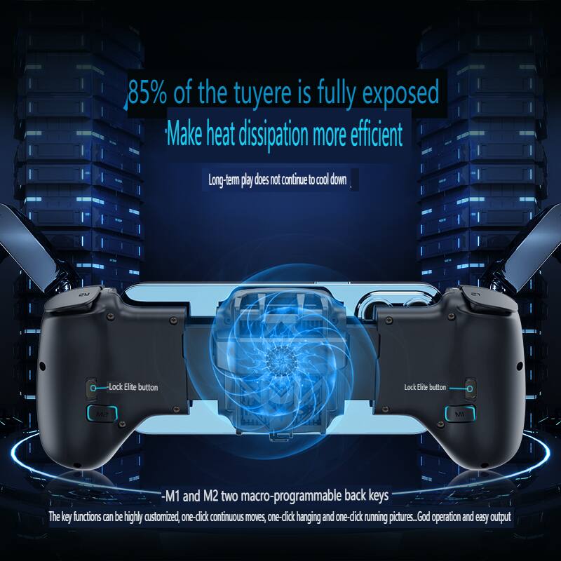 85% of the tuyere is fully exposed  
"Make heat dissipation more efficient  
Long-term play does not continue to cool down"  
- Lock Elite button  
- M1 and M2 two macro-programmable back keys  
The key functions can be highly customized, one-click continuous moves, one-click hanging and one-click running pictures...God operation and easy output