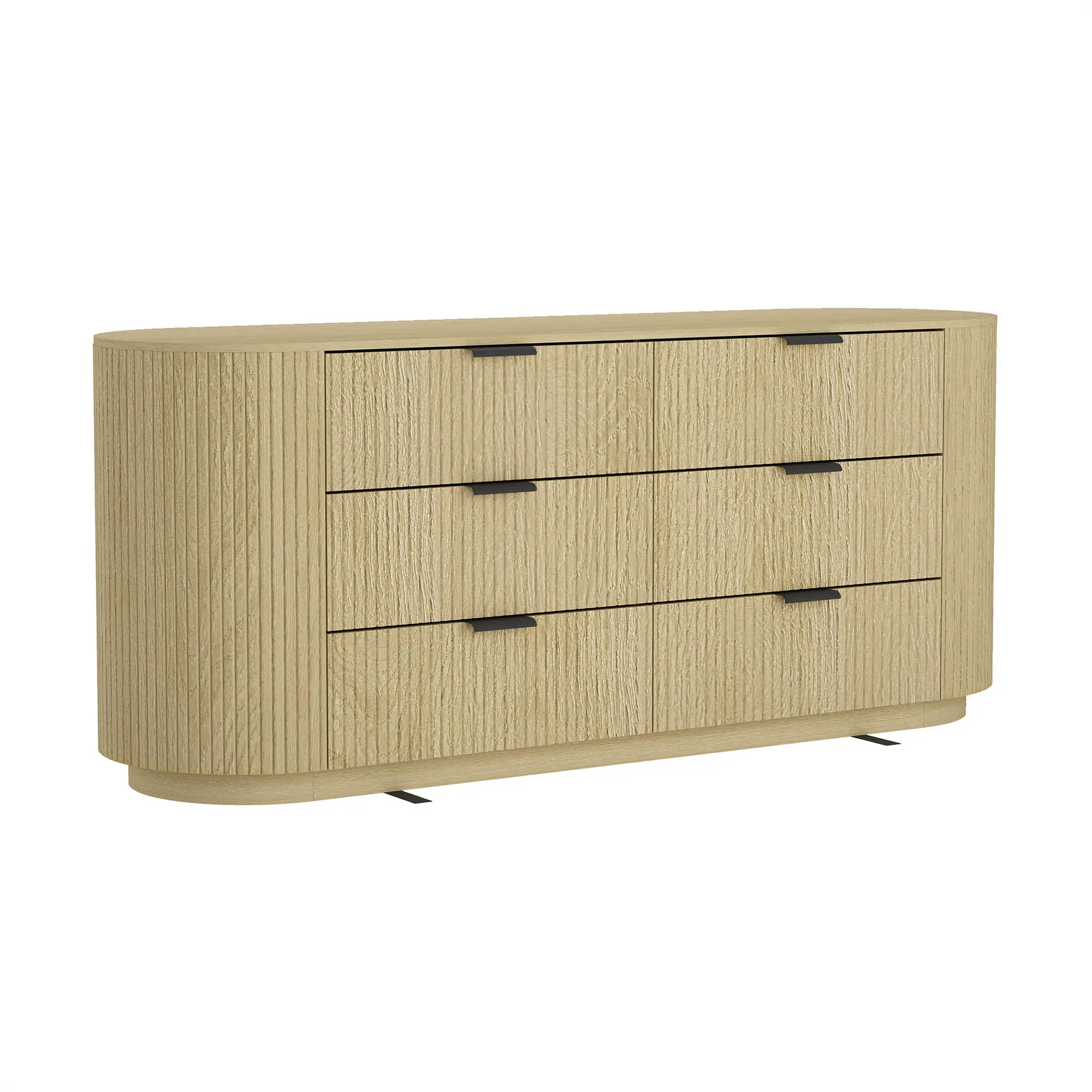 Alt View 2. Manhattan Comfort - Olivia Modern 71" Dresser - Natural Oak.