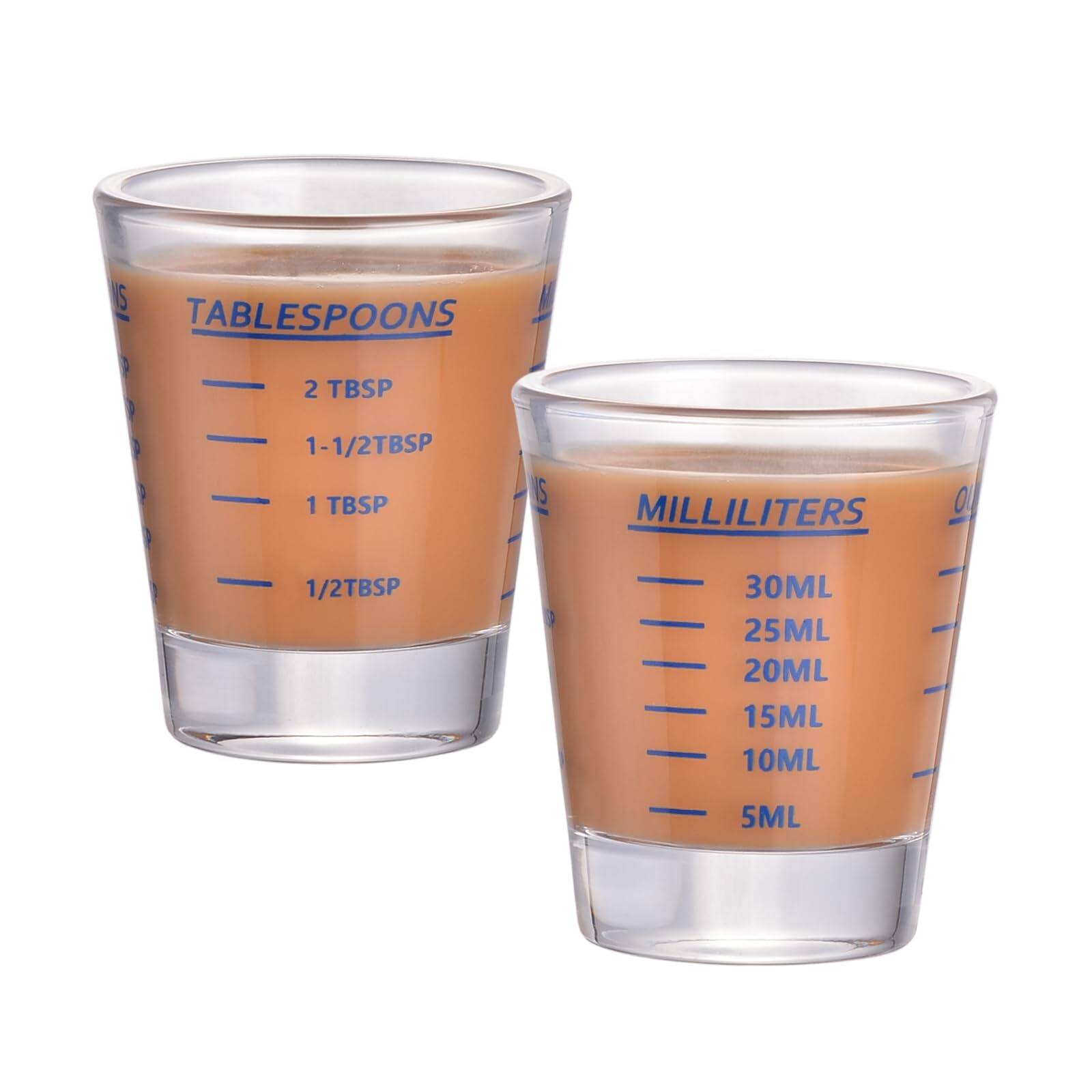 Dapper Styles - Shot Glass Measuring Cup,espresso 26-incremental Measurement 6 Tsp 2 Tbs ,kitchen Tools,bar Bartender Acces - Blue