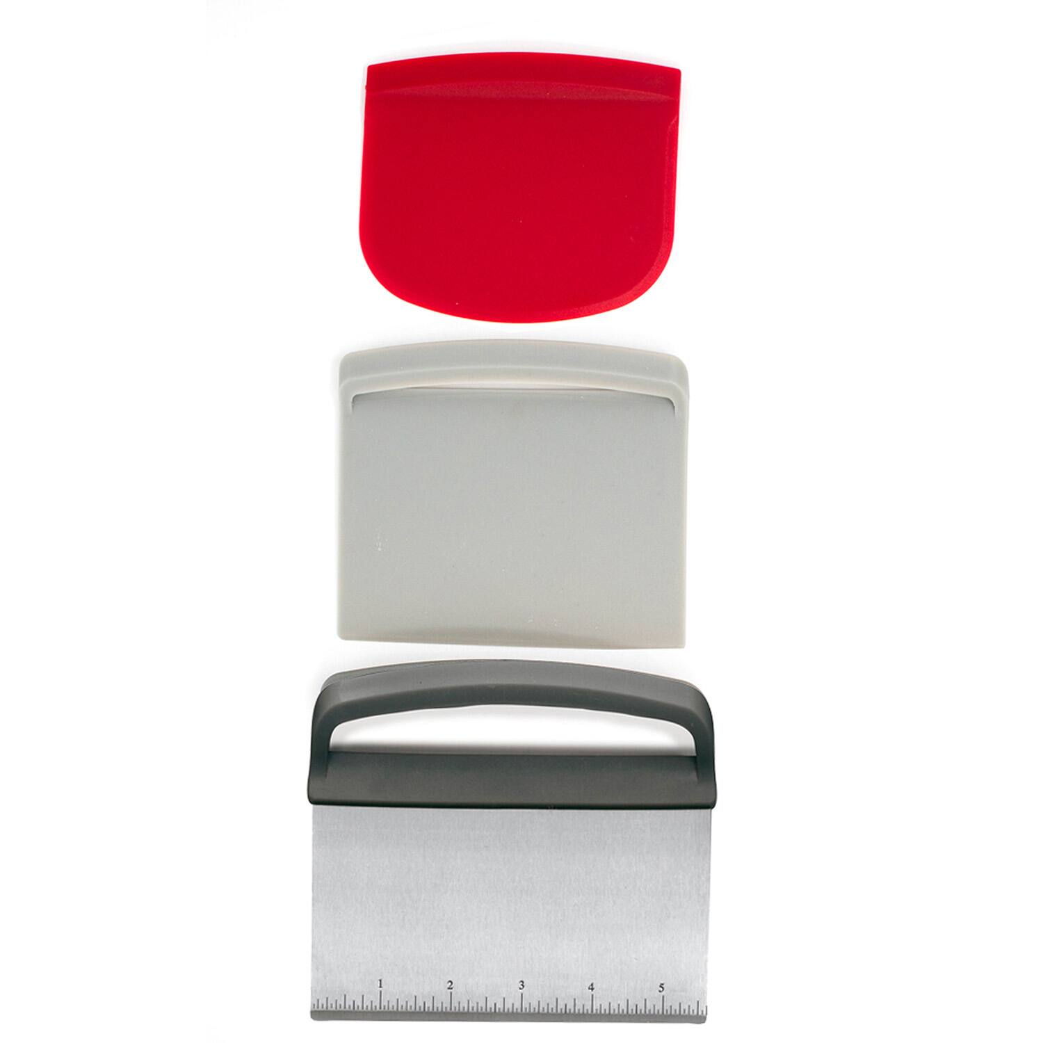 Alt View 1. Norpro - Nested Chopper and Scraper Set, Set of 3 Utensils, Red and Gray - Red.