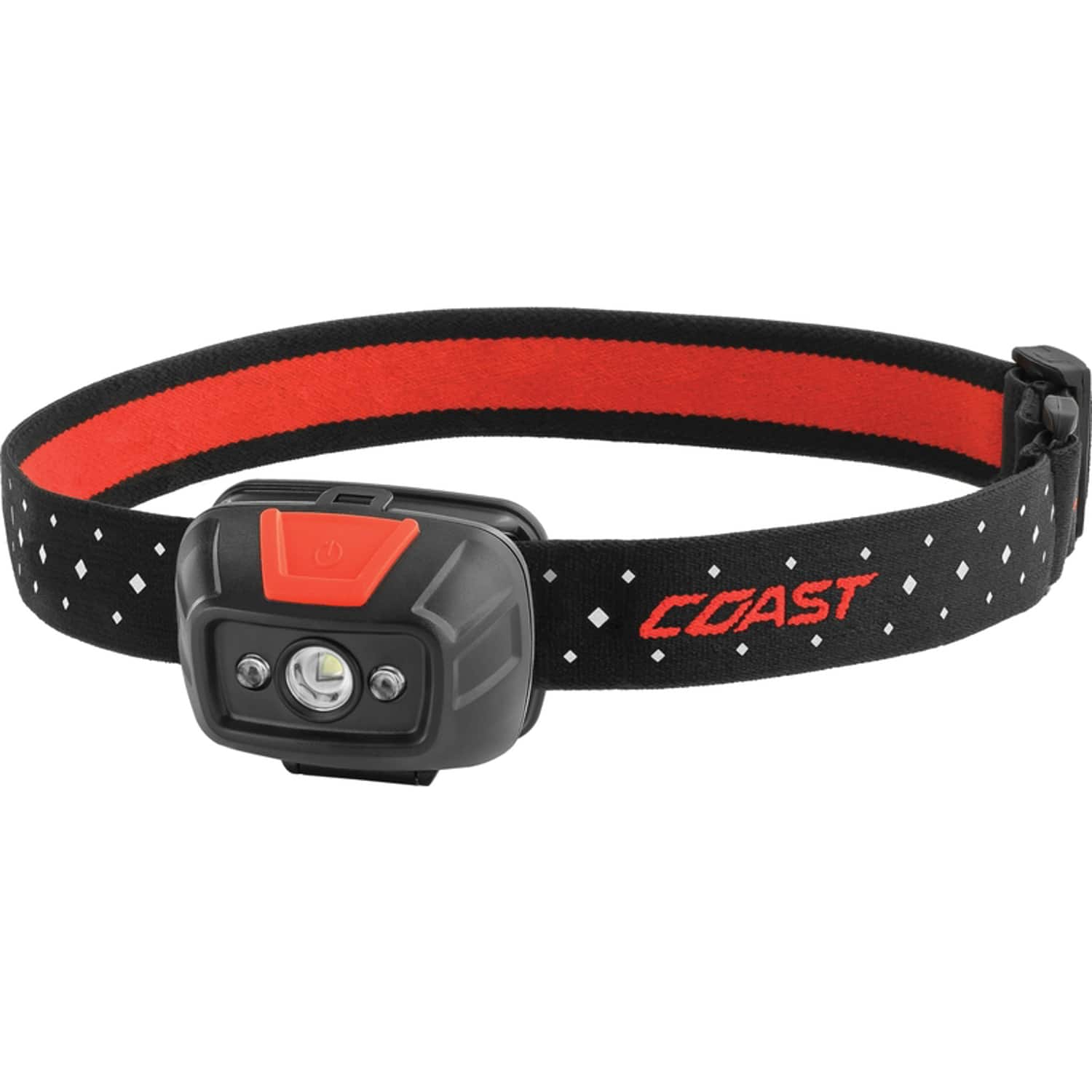 Coast - FL19 330 lm Black/Red LED Head Lamp AAA Battery