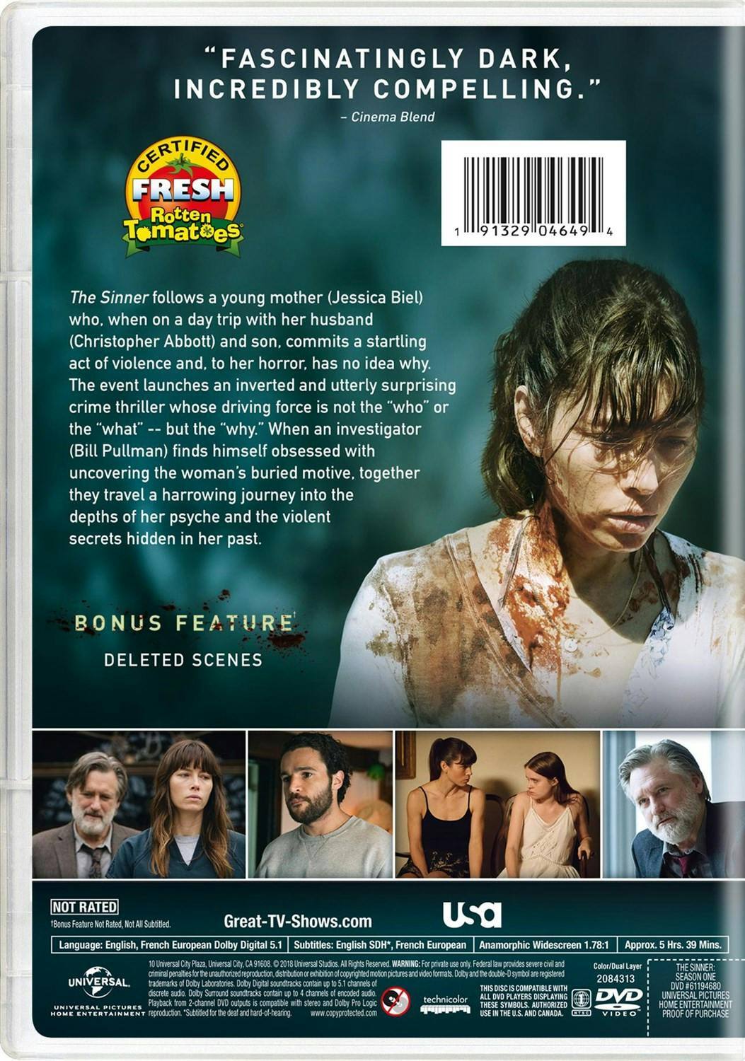 Back. The Sinner: Season One [DVD].