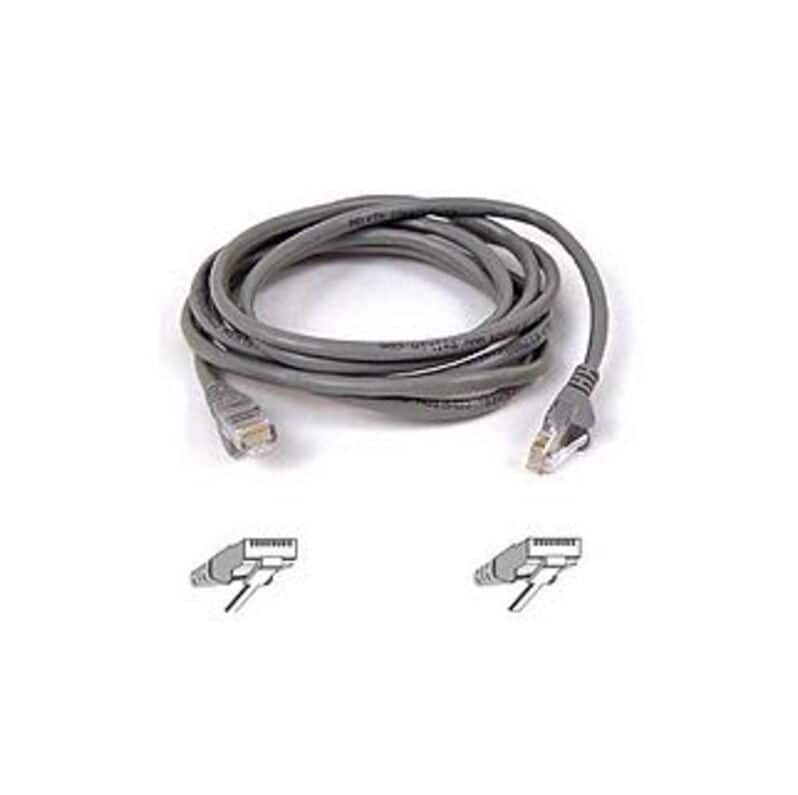 Belkin - A3L791-05-S Snagless Cat5e Patch Cable - RJ-45 Male Network to RJ-45 Male Network - 5ft - Gray