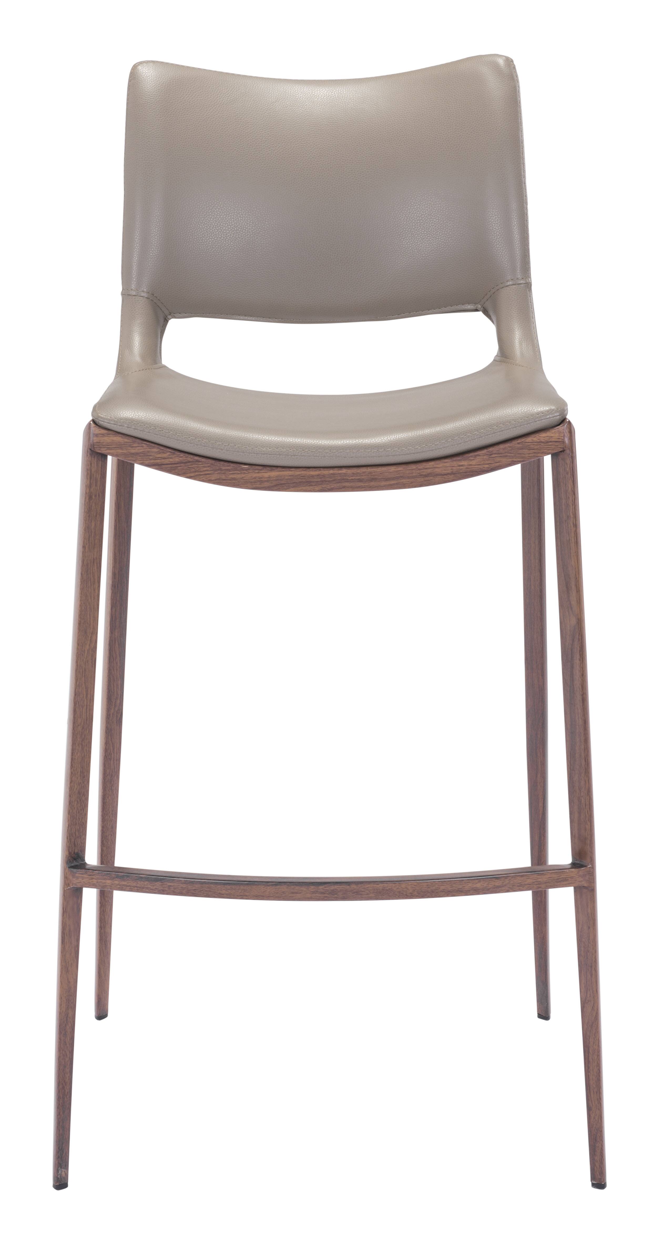 Alt View 1. Hivvago - Ace Barstool (Set of 2) Brown & Walnut - Brown & Walnut.