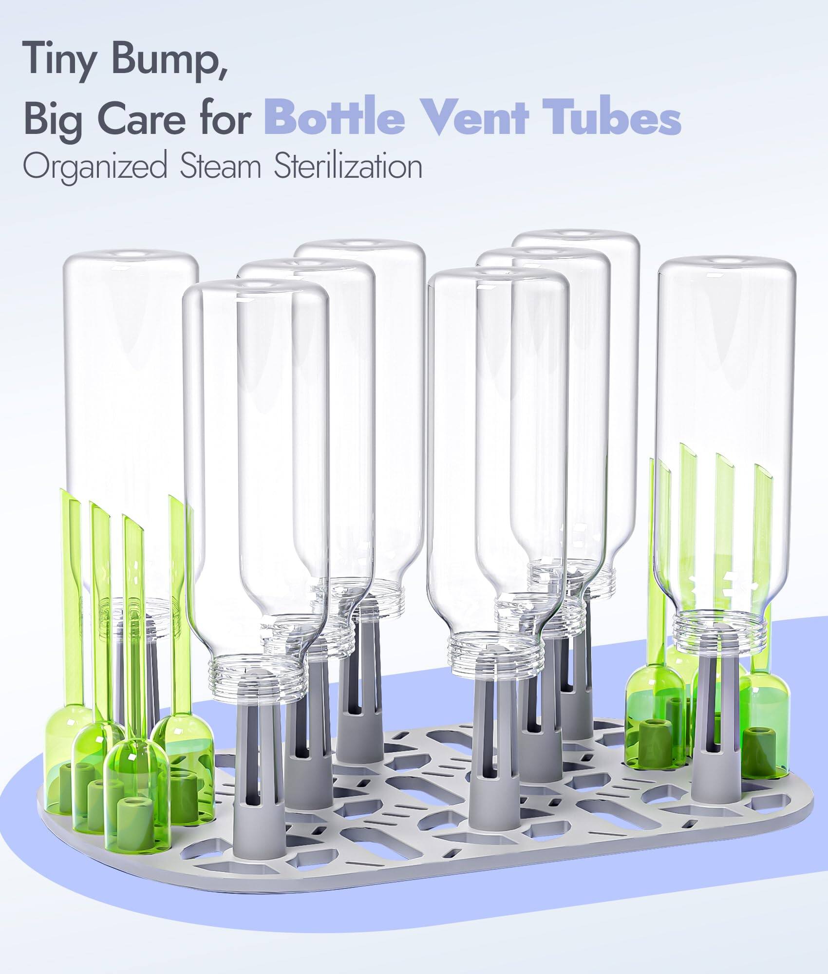 Tiny Bump, Big Care for Bottle Vent Tubes  
Organized Steam Sterilization