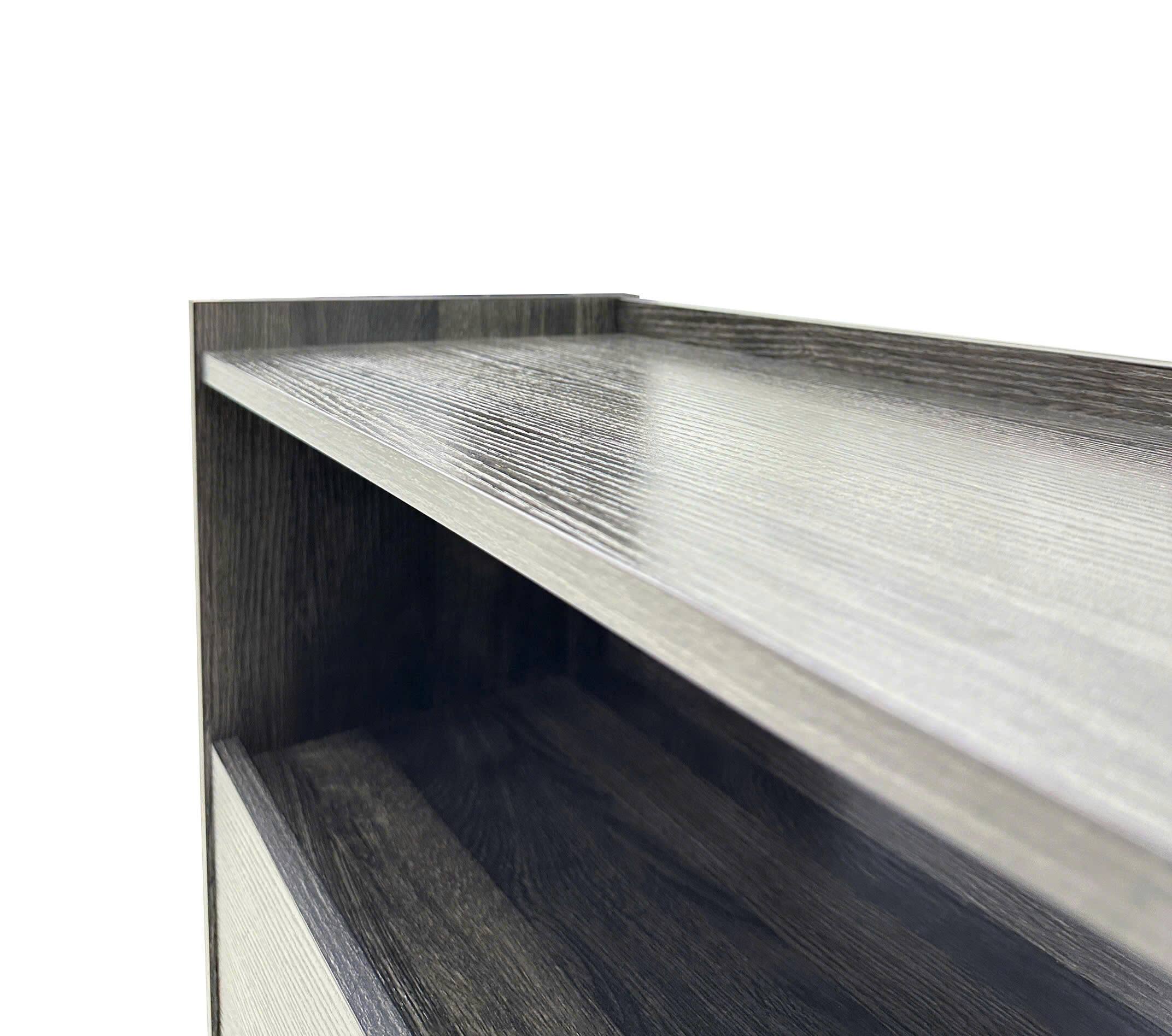 Alt View 1. Spaco - Spaco Compact Nightstand, Single Drawer Storage, Raised Protective Borders, Space Saving Bedside Table for Bedroom - Gray.