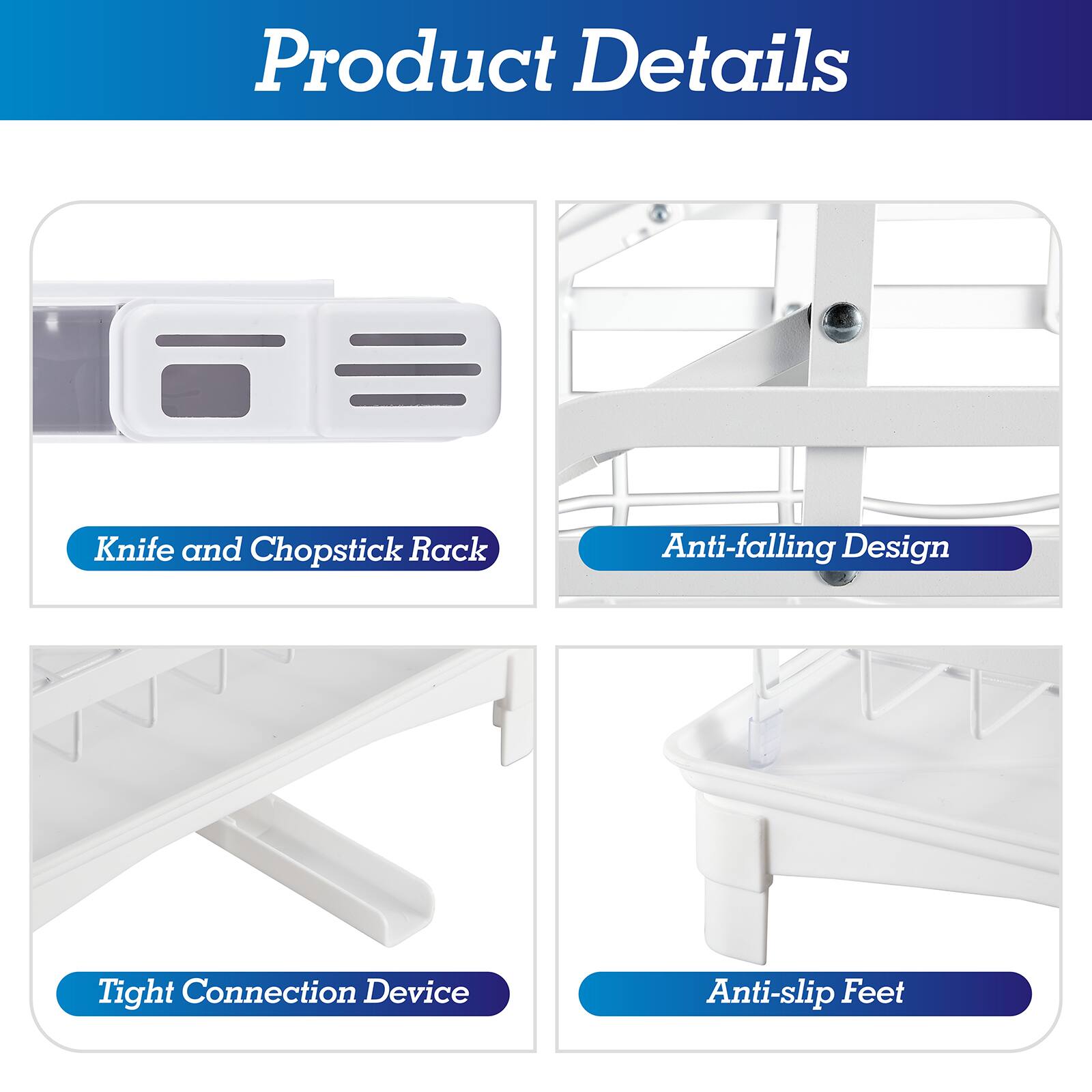 Product Details

- Knife and Chopstick Rack
- Anti-falling Design
- Tight Connection Device
- Anti-slip Feet