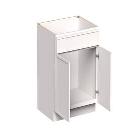 Boyel Living - 30-in W x 34.5-in H x 24-in D Slim Shaker RTA Kitchen Sink Base Cabinet with Soft-Close - Snow White
