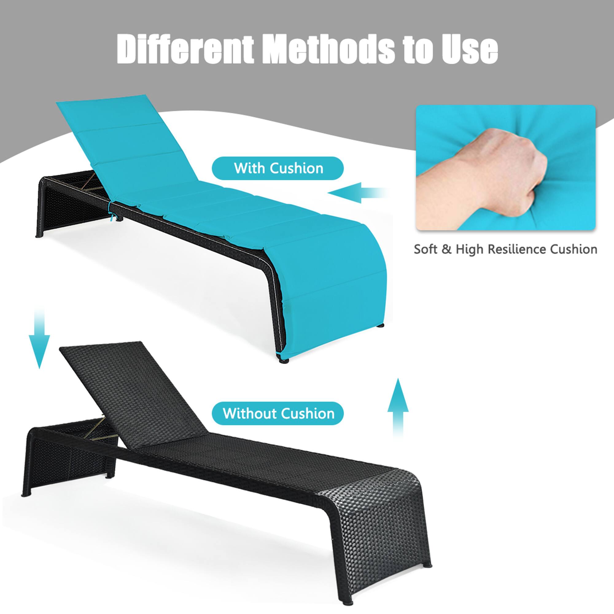Different Methods to Use

With Cushion
Soft & High Resilience Cushion
Without Cushion