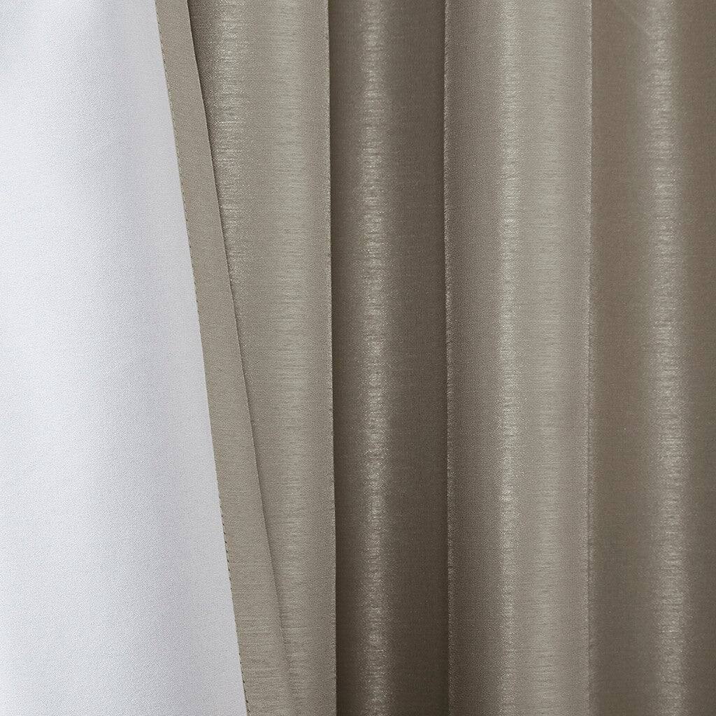 Alt View 4. BreeBe - Twist Tab Total Blackout Window Curtain Panel Pewter 50x95' Blackout - Pewter.