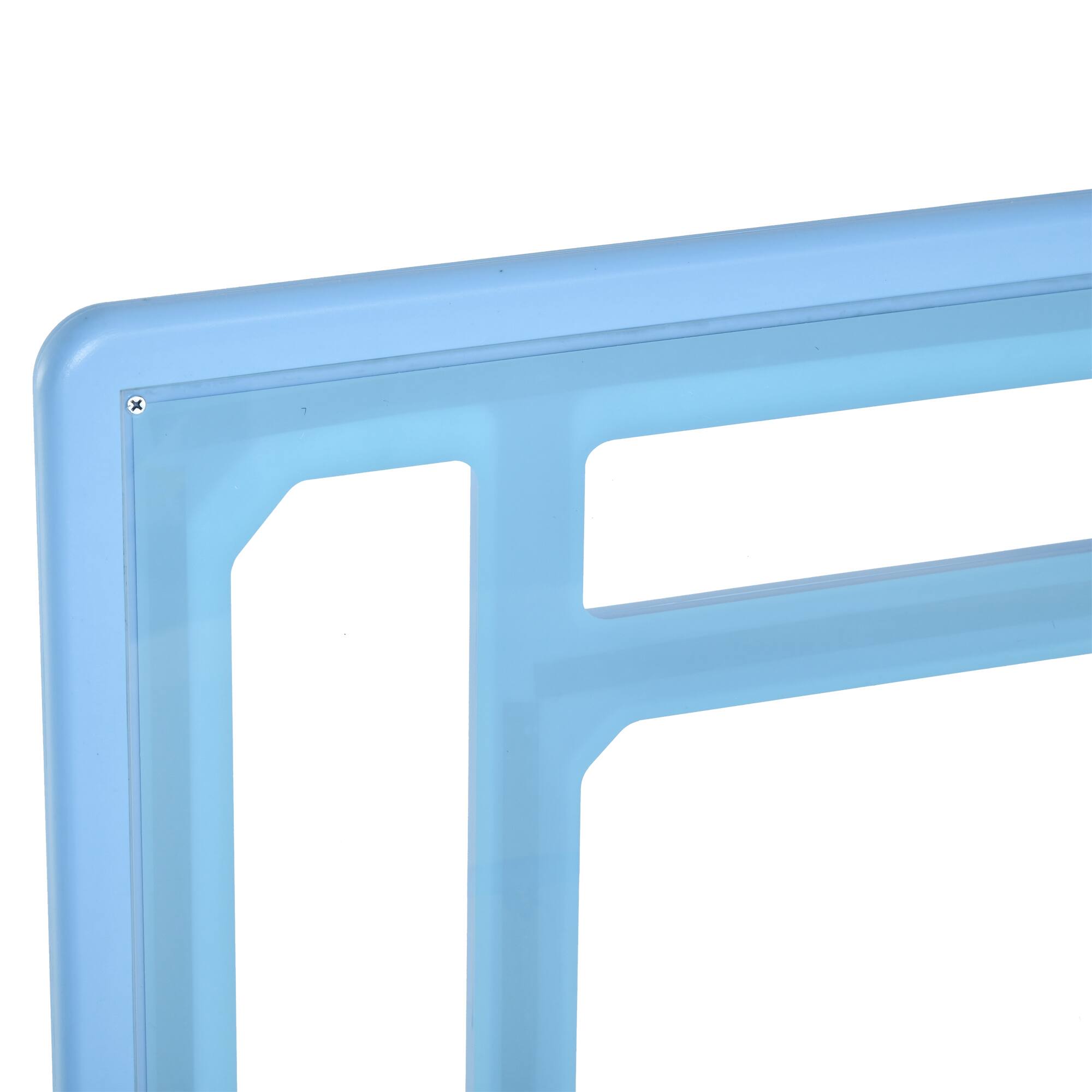Alt View 7. Soozier - Basketball Hoop Stand, 36.5"-48.5" Height Adjustable Portable Hoop System Clear Backboard & Fillable Base - Blue, White.