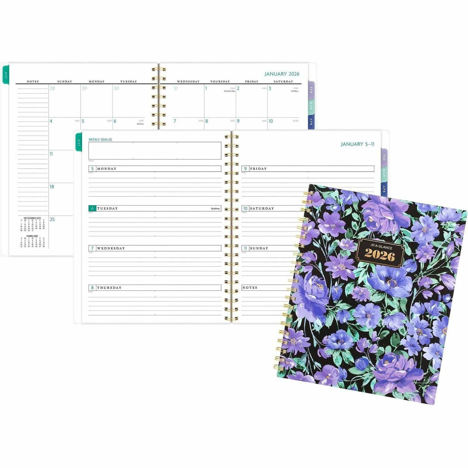 AT-A-GLANCE - Weekly Monthly 13 Month January 2026 to January 2026 Letter 8 1/2" x 11" Sheet Size Planner